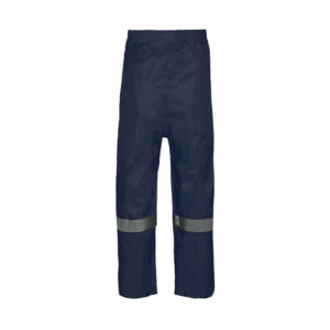 REBEL AquaSkin Rubberised Hi Viz Navy Reflective Rainsuit - Image 3