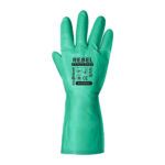 REBEL Tru Touch Green Nitrile Chemical Glove Back