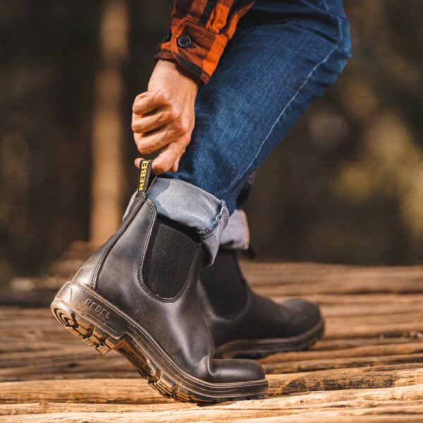 Urban Retro Classic Chelsea Boot Rustic Brown REBEL Safety Gear