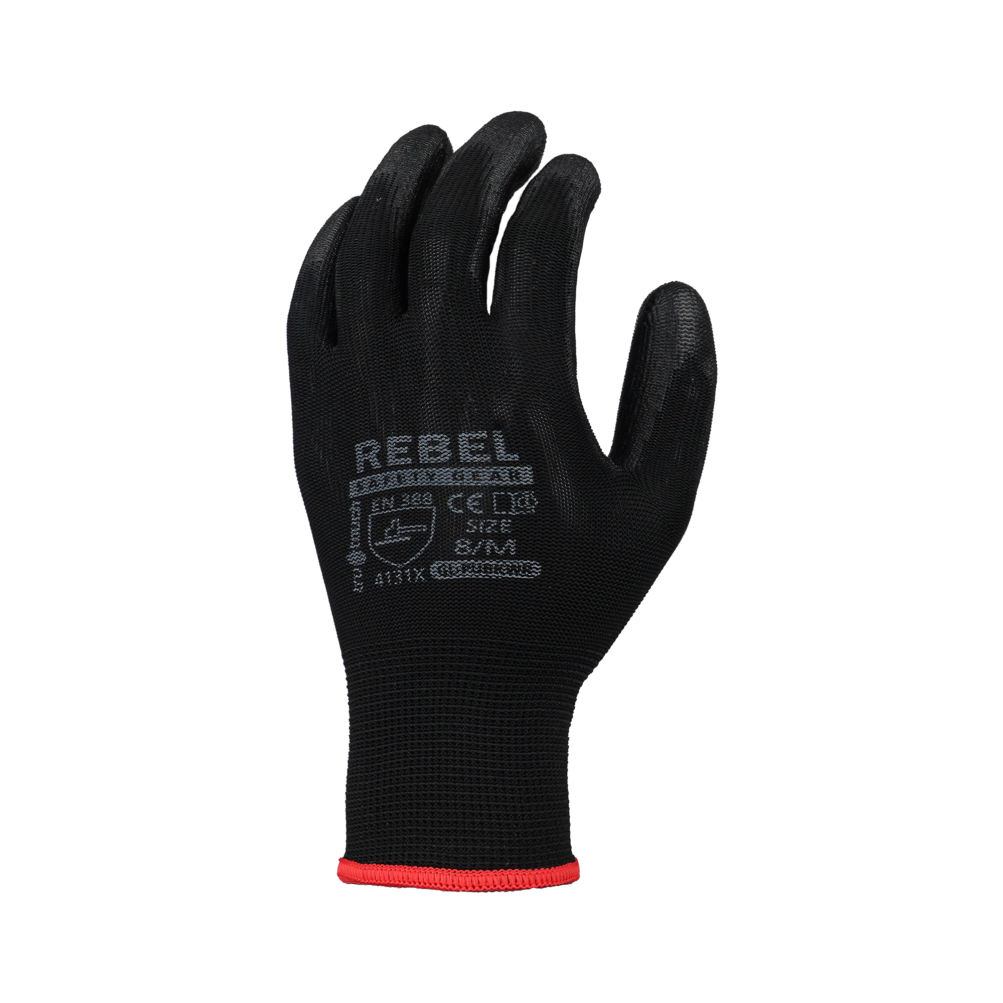 RSG_Black_PU_Coated_Gloves_Back