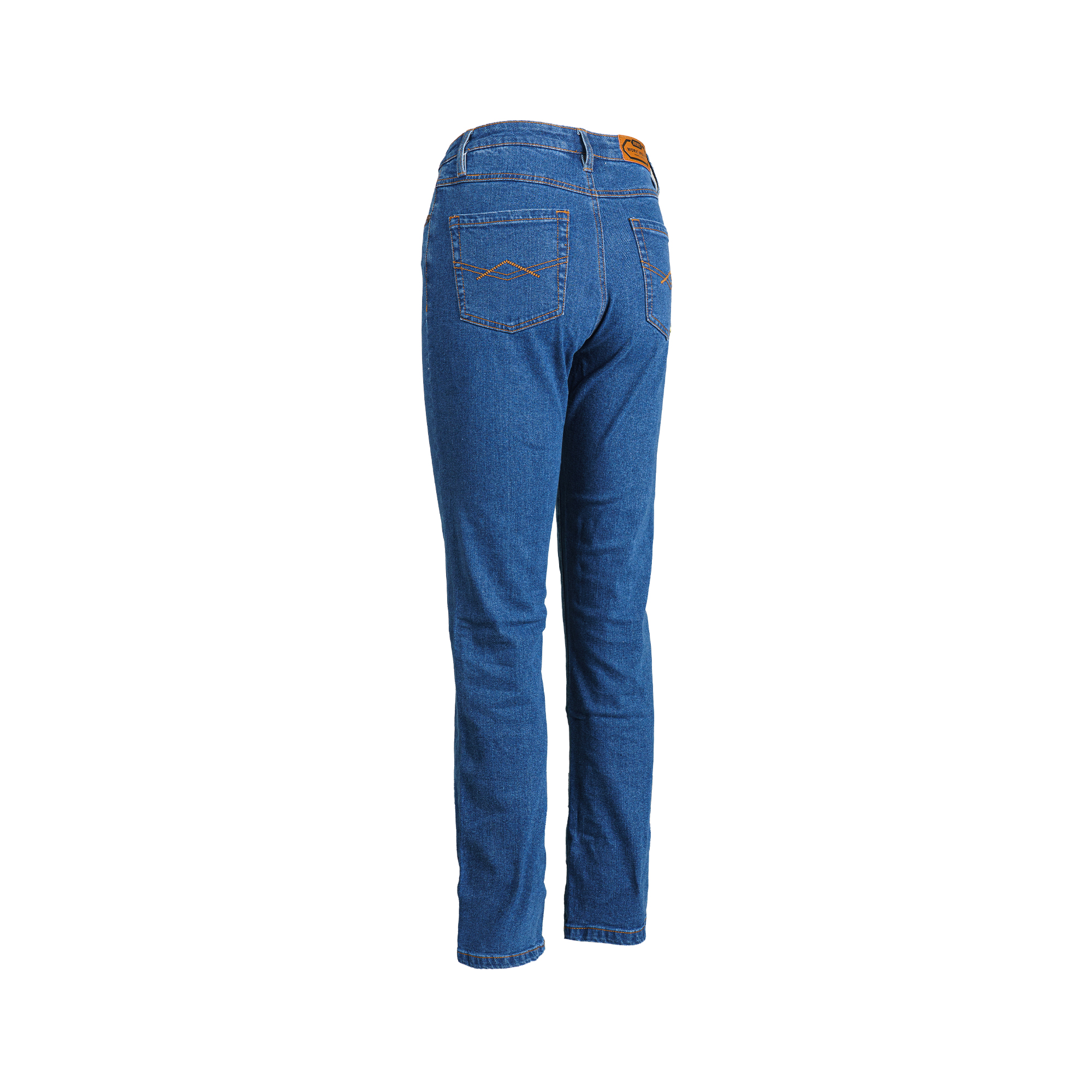 Work_Wear_Ladies_Jeans_Mid_Blue_Back_Angle
