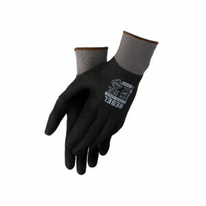 REBEL Tru Touch Black Full Dip Sandy Nitrile Gloves - Image 4